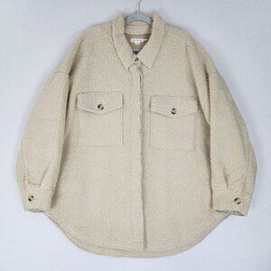 Good American Cream Sherpa Jacket